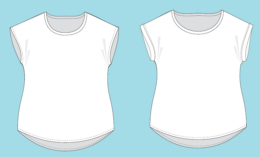CUSTOM Curved Hem Dolman Tee - Curvy Fit