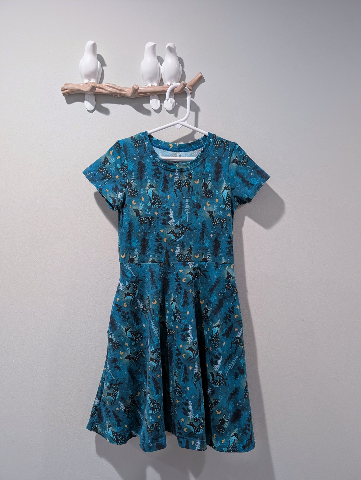 Astra Hollow Everyday Play Dress with Short Sleeves 7Y