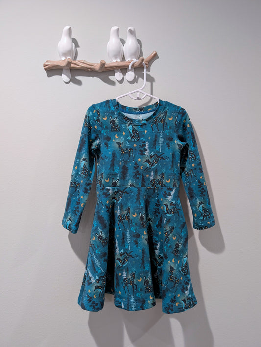 Astra Hollow Everyday Play Dress with Long Sleeves 3T