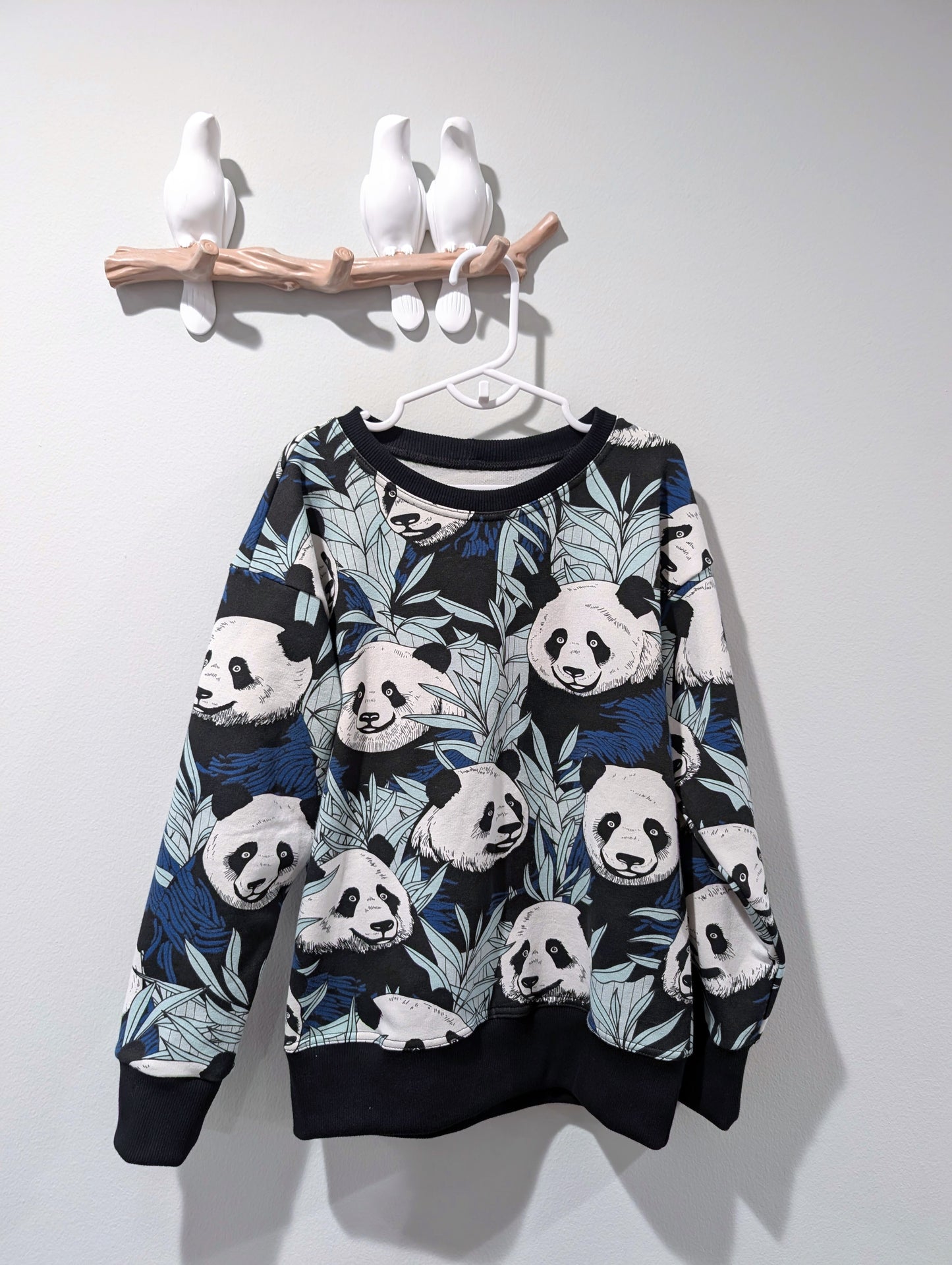 Kids Drop Shoulder Sweater - Panda Party