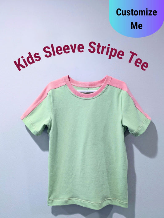 CUSTOM Kids Sleeve Stripe Tee